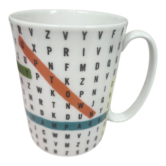 Kate Spade for Lenox SAY THE WORD Mug Word Search Pattern 12 oz New In Box - Picture 2 of 5